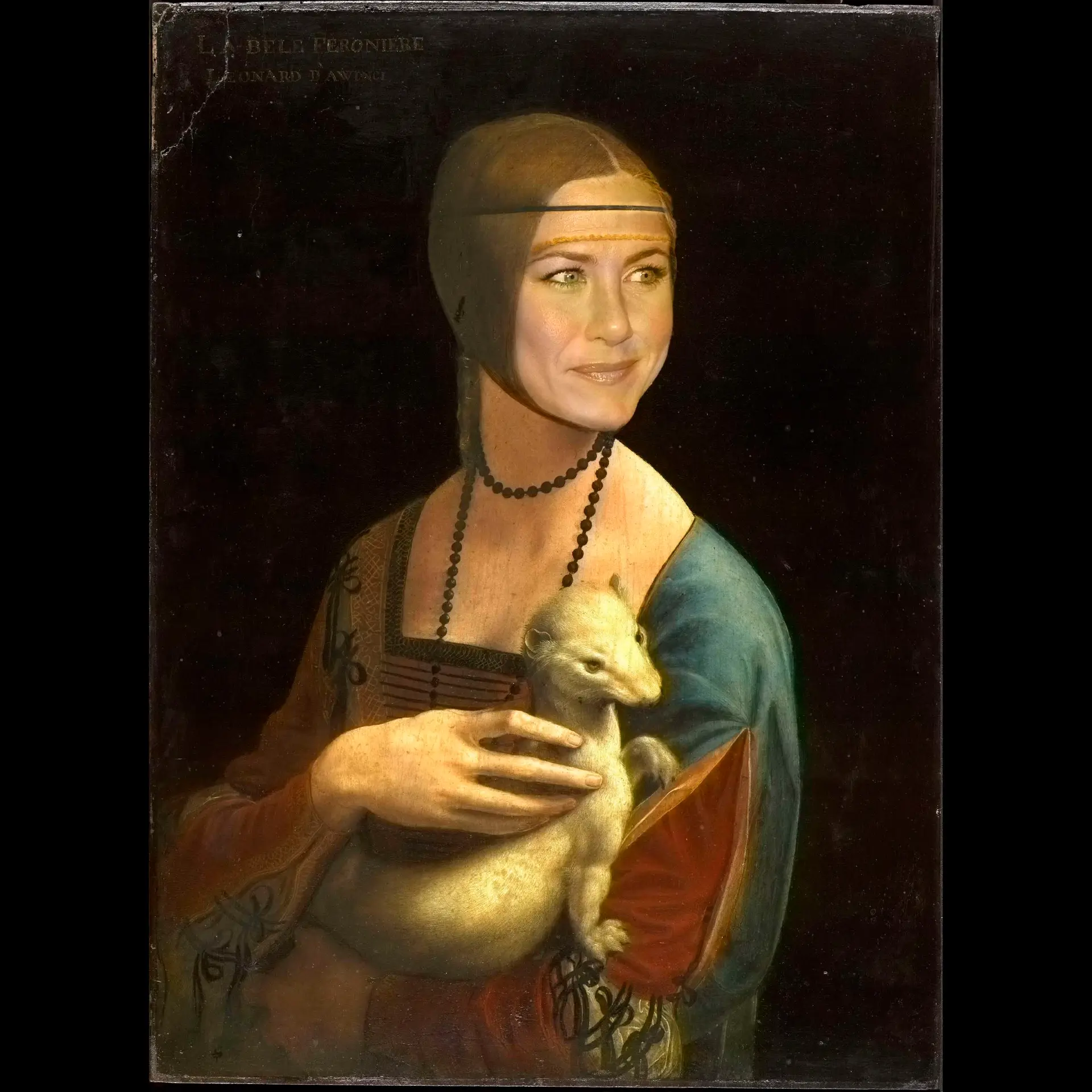 Jennifer with an ermine